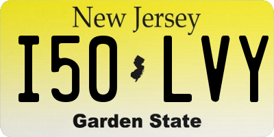 NJ license plate I50LVY