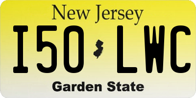NJ license plate I50LWC