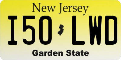 NJ license plate I50LWD