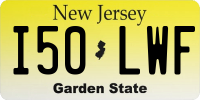 NJ license plate I50LWF