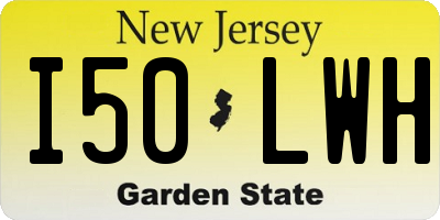 NJ license plate I50LWH