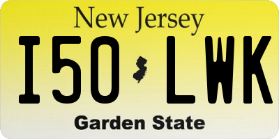 NJ license plate I50LWK