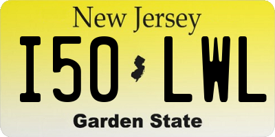 NJ license plate I50LWL