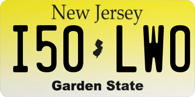 NJ license plate I50LWO