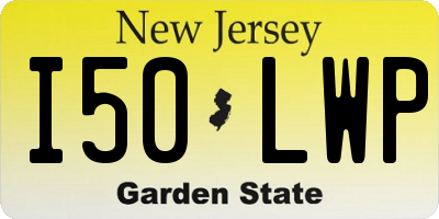 NJ license plate I50LWP