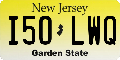 NJ license plate I50LWQ