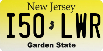 NJ license plate I50LWR