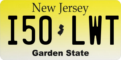 NJ license plate I50LWT