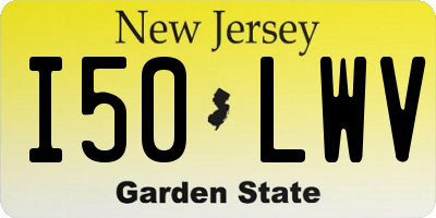 NJ license plate I50LWV
