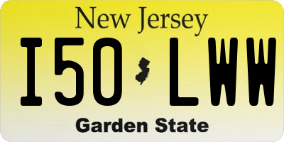 NJ license plate I50LWW