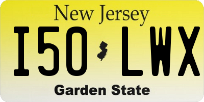 NJ license plate I50LWX