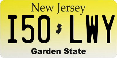 NJ license plate I50LWY