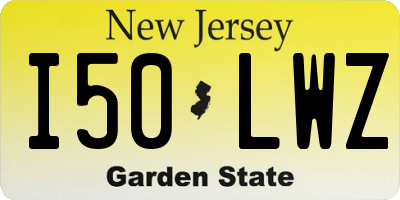 NJ license plate I50LWZ
