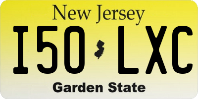 NJ license plate I50LXC