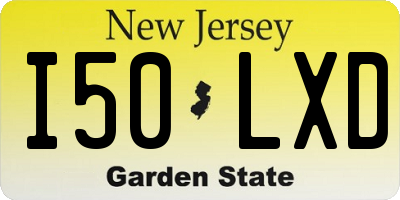 NJ license plate I50LXD