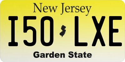 NJ license plate I50LXE