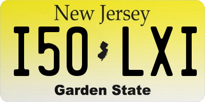 NJ license plate I50LXI