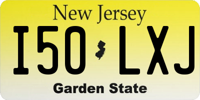 NJ license plate I50LXJ