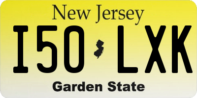 NJ license plate I50LXK