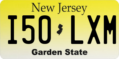 NJ license plate I50LXM