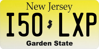 NJ license plate I50LXP