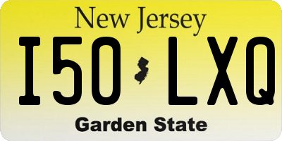 NJ license plate I50LXQ