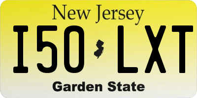 NJ license plate I50LXT
