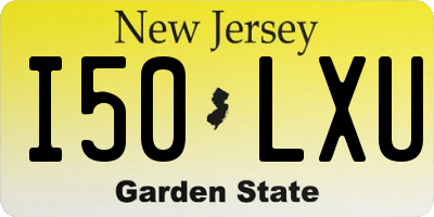 NJ license plate I50LXU