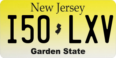NJ license plate I50LXV