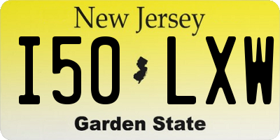 NJ license plate I50LXW