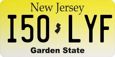 NJ license plate I50LYF