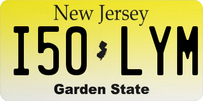 NJ license plate I50LYM