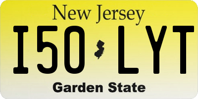 NJ license plate I50LYT