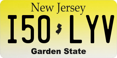 NJ license plate I50LYV