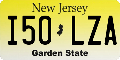 NJ license plate I50LZA