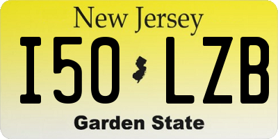 NJ license plate I50LZB