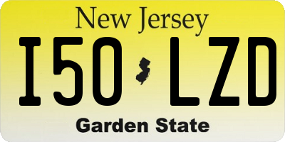 NJ license plate I50LZD