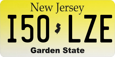NJ license plate I50LZE