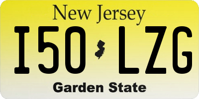 NJ license plate I50LZG