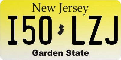 NJ license plate I50LZJ