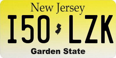 NJ license plate I50LZK