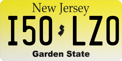 NJ license plate I50LZO