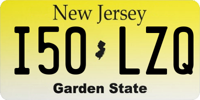 NJ license plate I50LZQ