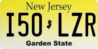 NJ license plate I50LZR