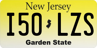 NJ license plate I50LZS