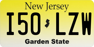 NJ license plate I50LZW