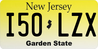 NJ license plate I50LZX