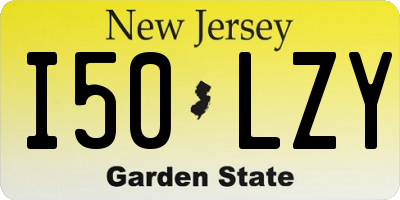 NJ license plate I50LZY