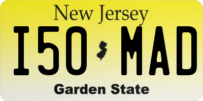 NJ license plate I50MAD