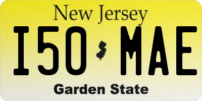 NJ license plate I50MAE